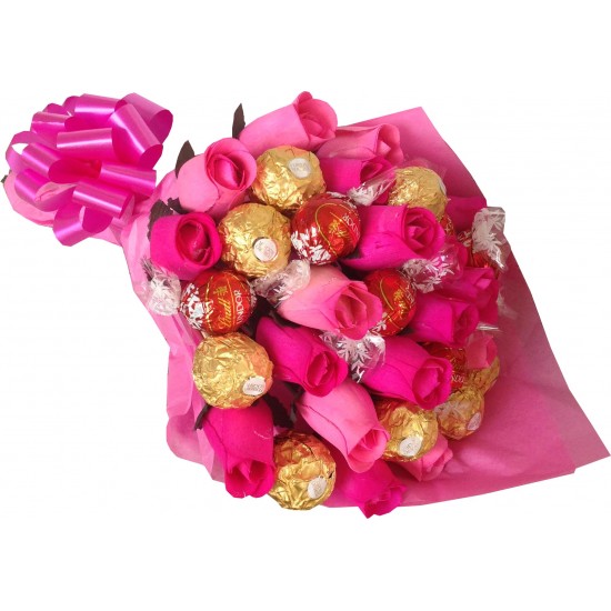 Lindor And Ferrero Rocher Rose Bouquet 8876